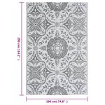 vidaXL Tapis d'extérieur Gris clair 190x290 cm PP