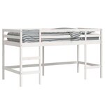 vidaXL Lit mezzanine enfants échelle blanc 90x190 cm bois pin massif