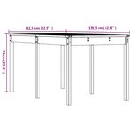 vidaXL Table de jardin noir 159 5x82 5x76 cm bois massif de pin