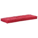 vidaXL Coussin de plancher de palette Coton 120x40x7 cm Bordeaux