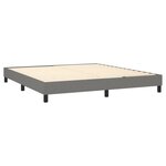 vidaXL Sommier à lattes de lit et matelas et LED Gris foncé 180x200 cm