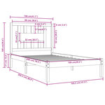 vidaXL Cadre de lit Bois de pin massif 100x200 cm