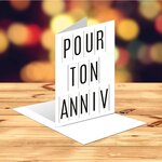 Carte anniversaire message pour ton anniversaire - draeger paris