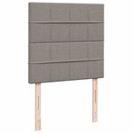 vidaXL Sommier à lattes de lit avec matelas Taupe 90x190 cm Tissu