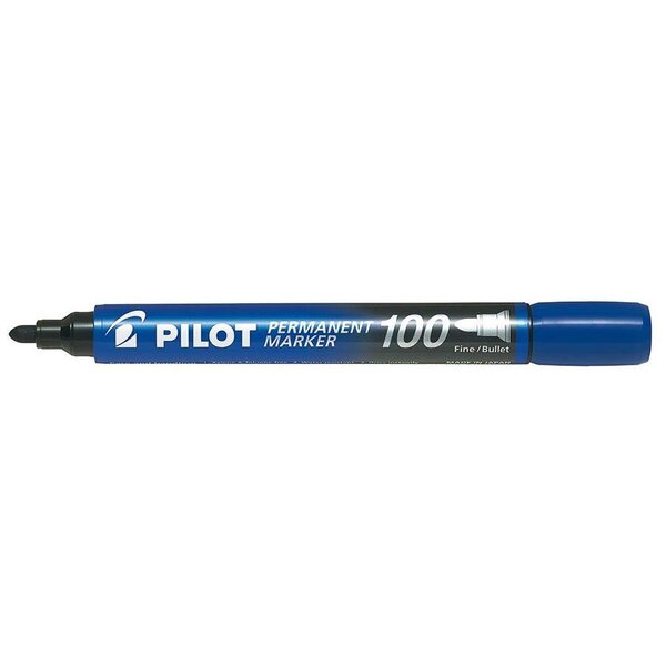 Marqueur Permanent SCA 100 Pointe Ogive Fine / Moyenne Bleu x 12 PILOT