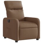 vidaXL Fauteuil inclinable électrique Marron Tissu