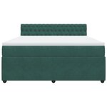 vidaXL Sommier à lattes de lit et matelas Vert foncé 180x200cm Velours