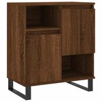 vidaXL Buffet Chêne marron 60x35x70 cm Bois d'ingénierie