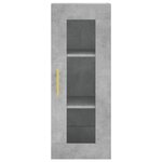 vidaXL Buffet haut Gris béton 34 5x34x180 cm Bois d'ingénierie