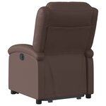 vidaXL Fauteuil inclinable électrique marron similicuir