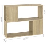 vidaXL Meuble TV Chêne sonoma 80x24x63 cm Aggloméré