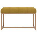 vidaXL Banc 80 cm Moutarde Velours