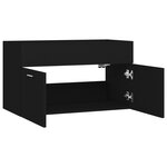 vidaXL Armoire d'évier Noir 80x38 5x46 cm Aggloméré