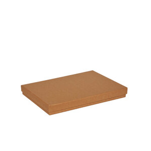 Boîte plate luxe kraft couvercle cloche A5