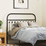 vidaXL Tête de lit métal noir 107 cm