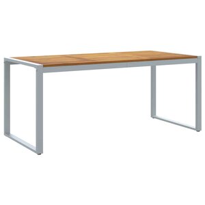 vidaXL Table de jardin pour repas Gris 180 x 90 x 75 cm