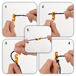vidaXL Cordes de haubanage avec clés réfléchissantes 8 Pièces 4 m 4 mm