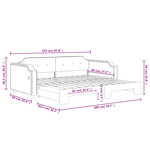 vidaXL Lit de jour avec lit gigogne noir 80x200 cm tissu