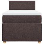 vidaXL Sommier à lattes de lit avec matelas Marron foncé 100x200 cm