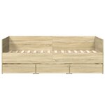 vidaXL Lit de jour avec tiroirs sans matelas chêne sonoma 90x190 cm