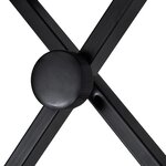 vidaXL Kit de support de clavier à empattement double et tabouret Noir