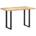 vidaXL Table de salle à manger 120x60x76 cm Bois solide de manguier