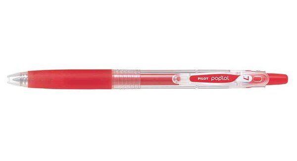 Roller Rétractable encre gel POP'LOL Pointe 0 7 Trait 0 4 mm Rouge PILOT