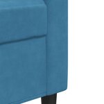 vidaXL Ensemble de canapés 3 Pièces avec coussins Bleu Velours