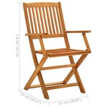 vidaXL Chaises de jardin pliables 4 Pièces Bois d'eucalyptus massif