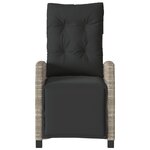 vidaXL Chaises inclinables de jardin lot de 2 avec repose-pied rotin
