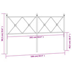 vidaXL Tête de lit métal noir 160 cm