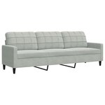 vidaXL Ensemble de canapés 3 Pièces avec coussins Gris clair Velours