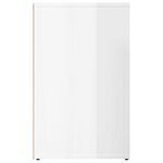 vidaXL Armoire de dressing Blanc brillant 80x40x65cm Bois d'ingénierie