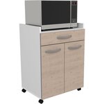 Desserte de 60 cm - 1 Tiroir et 1 Porte - 60 x 44 x 81 cm - Coloris Chêne
