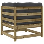 vidaXL Salon de jardin 9 Pièces avec coussins bois de pin imprégné