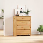 Chambre de tiroirs vidaXL "DRAMMEN" 76 5x40x91 cm en bois massif de pin
