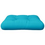 vidaXL Coussin de palette turquoise 60x60x12 cm tissu