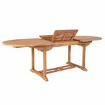 Table de jardin extensible 180/240 cm + 4 chaises en teck