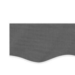 vidaXL Tissu de remplacement de cantonnière d’auvent rayure anthracite