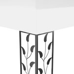 vidaXL Tonnelle avec double toit et lumières LED 3x4 m Blanc