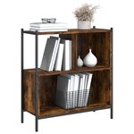 vidaXL Bibliothèque chêne fumé 72x28x77 5 cm bois d'ingénierie