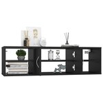 vidaXL Étagère murale Noir 102x30x29 cm Bois d’ingénierie