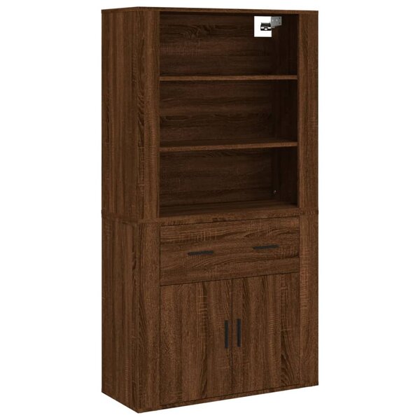 vidaXL Buffet haut Chêne marron Bois d'ingénierie