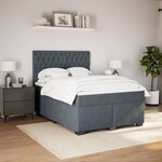 vidaXL Sommier à lattes de lit et matelas Gris foncé 160x200cm Velours