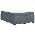 vidaXL Sommier à lattes de lit et matelas Gris foncé 160x200cm Velours