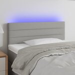 vidaXL Tête de lit à LED Gris clair 80x5x78/88 cm Tissu
