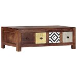 vidaXL Table basse 90x50x30 cm Bois massif