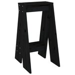 vidaXL Tabourets lot de 2 noir 40x40x75 cm bois massif de pin