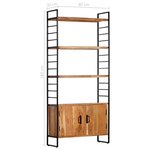 vidaXL Bibliothèque à 4 niveaux 80x30x180 cm Bois d'acacia massif
