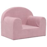 vidaXL Canapé pour enfants rose peluche douce